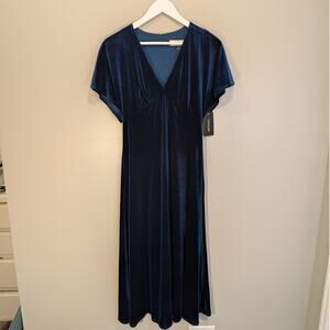 Taylor Velvet Midi Dress Whimsigoth CottageCore Romantic Holiday Chic - Size 4